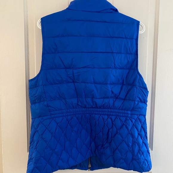Cobalt Blue Quilted Down Puffer Vest - Picture 3 of 4